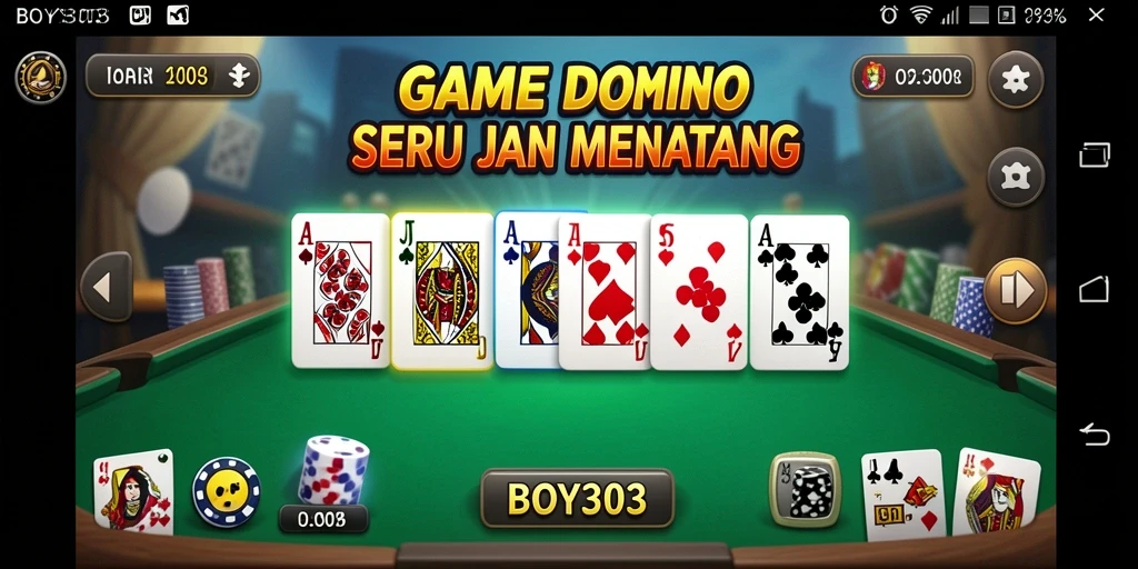 Tampilan gameplay menarik dari BOY303 dalam permainan Domino.