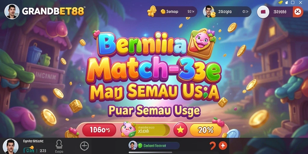 Tampilkan gameplay seru dan tantangan mencocokkan permata.