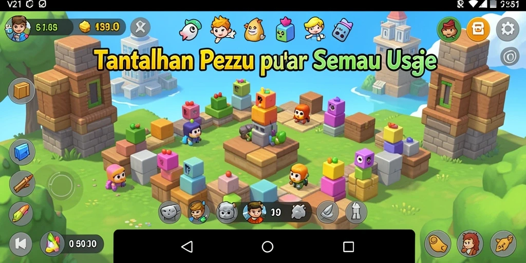 Tampilan gameplay V21 yang menarik dan penuh tantangan Puzzle.