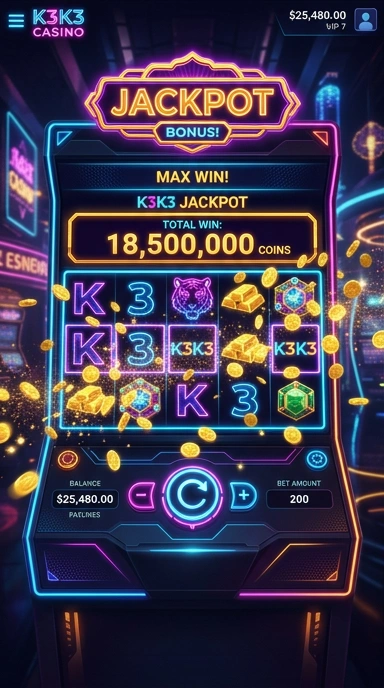 Tampilan utama aplikasi k3k3 yang menarik.